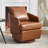 Modern Swivel Accent Chairs Boucle Barrel Arm Chairs Round Cozy Upholstered Reading Chairs Comfy Fabric Sofa Chairs For Living Room/Bedroom-1427569331