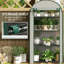 4 Tier Mini 80*49*160 cm Steel 1 Piece Mini Greenhouse White with Roll-up Door-134742593