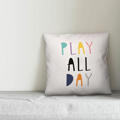  Play All Day Throw Pillow