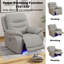 Ensemble de salon inclinable électrique en cuir 3 pièces avec éclairage DEL et console centrale (ensemble de 3)