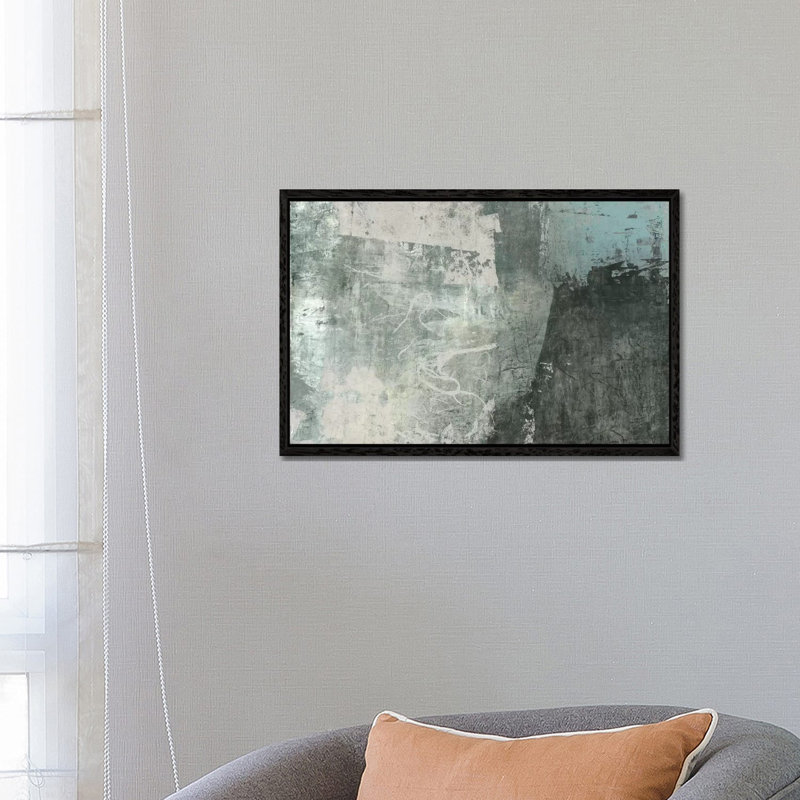 Grey & Blue I, 45.72 cm H x 66.04 cm W, Black