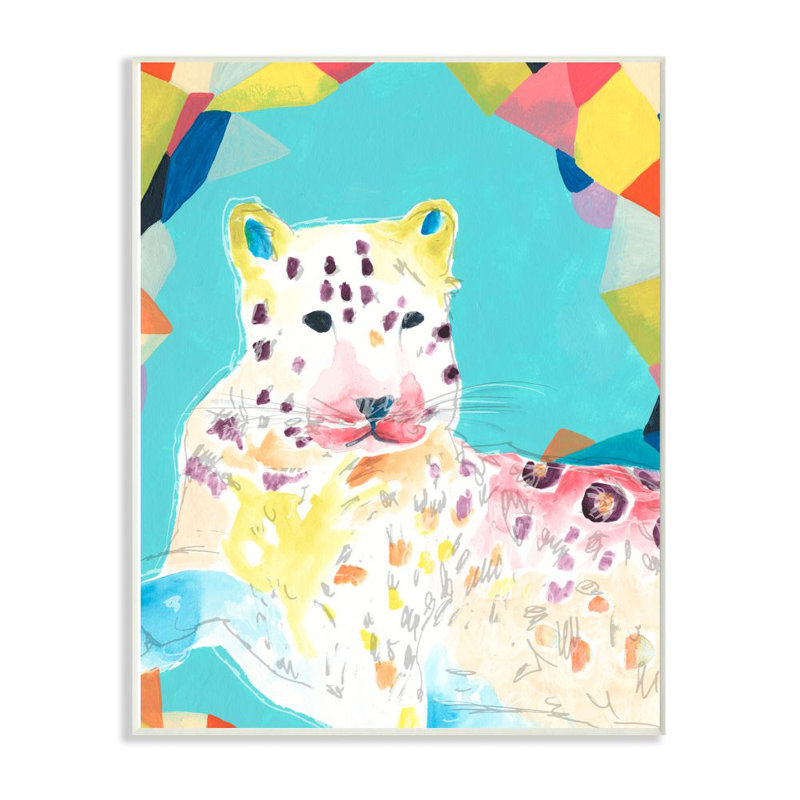 Décoration murale large pour enfant abstract leopard Corbally, Plaque murale, H 15 po x l 10 po x P 0,5 po