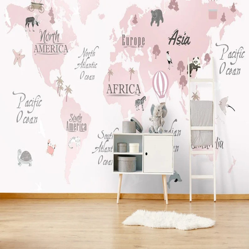 Whimsical World Explorer – Kids Map Series, 108" L x 192" W