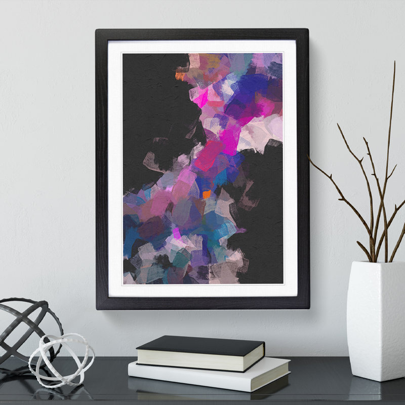 Lullaby Abstract - Framed Print, 34cm H x 25cm W x 2cm D, Black