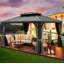 12 pi. L 10 pi. D Pavillon de jardin en métal avec filet et auvent d'extérieur-98126700-98126699