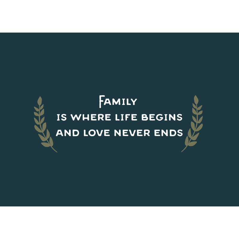 Family Is Where Life Begins - Wrapped Canvas Art Prints, 30cm H x 46cm W x 3.8cm D