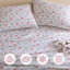 Ensemble de draps 3 pièces à imprimé 100% coton, Happy Bows-132456841