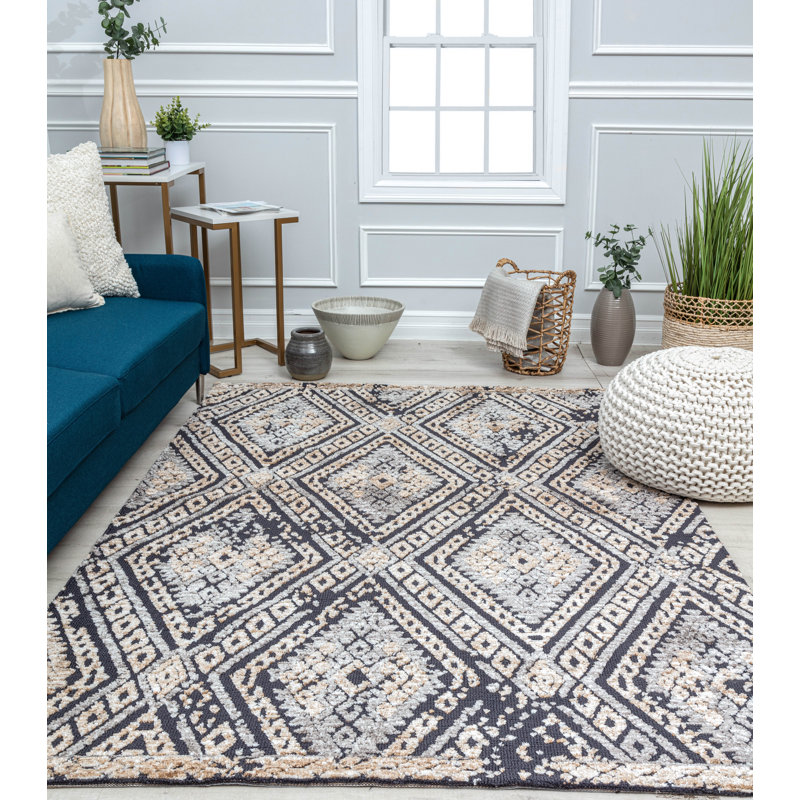 Tapis gris anthracite Gianna, Rectangle 2 pi x 3 pi