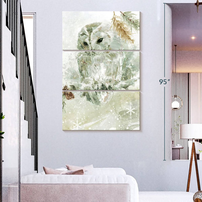 Brampt Winter Lodge Owl, 32" H x 20" W