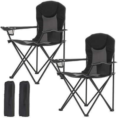 Ensemble de 2 chaises de camping pliantes surdimensionnées et légères