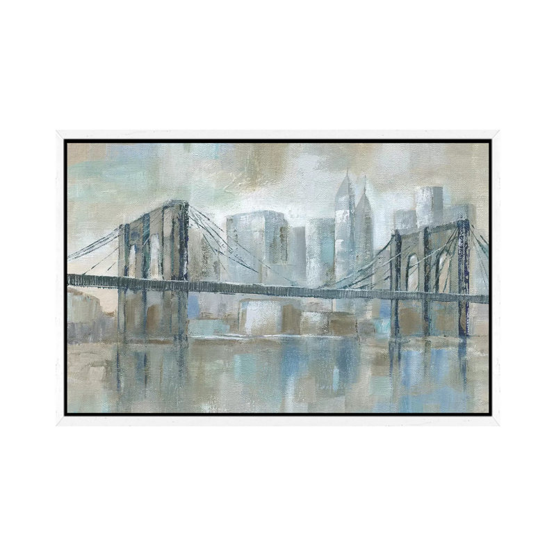 East River Wonder by Nan - Print on Canvas, 66.04 cm H x 45.72 cm W, White Framed