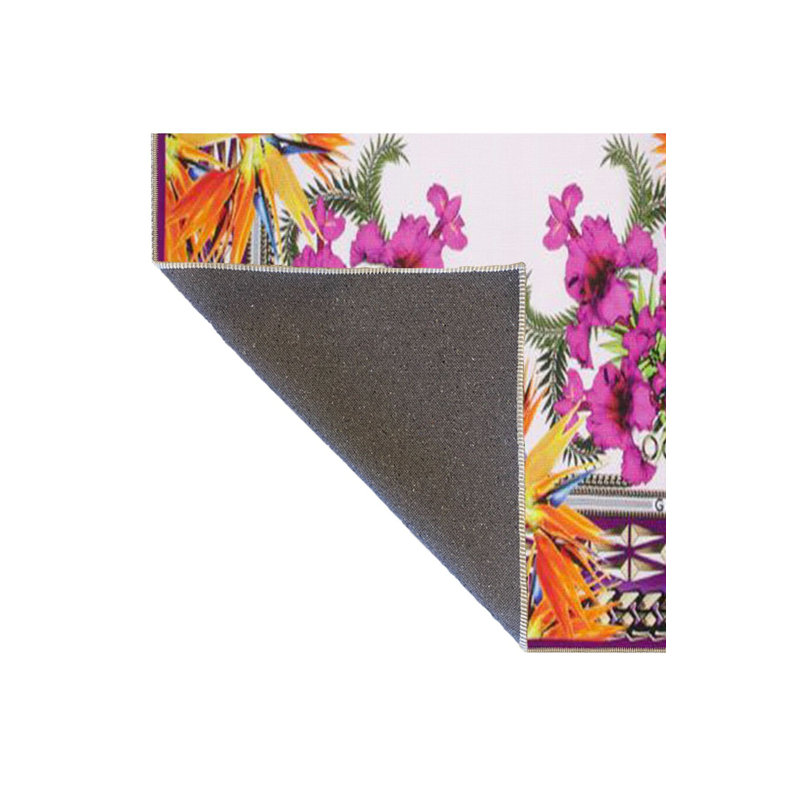 Tapis décoratif moderne géométrique entrelacé lavable à la machine, Sous-tapis rectangulaire de 3 pi 3 po x 4 pi 11 po
