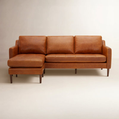 Daylen 2 - Piece Genuine Leather Reversible L-Sectional