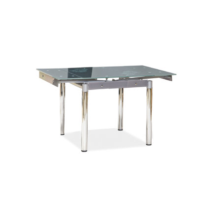 Neela Glass Top Metal Base Dining Table