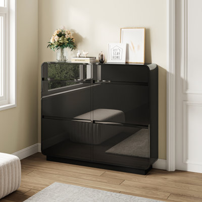 Shoe Storage Cabinet with 2 Large Flip Drawers