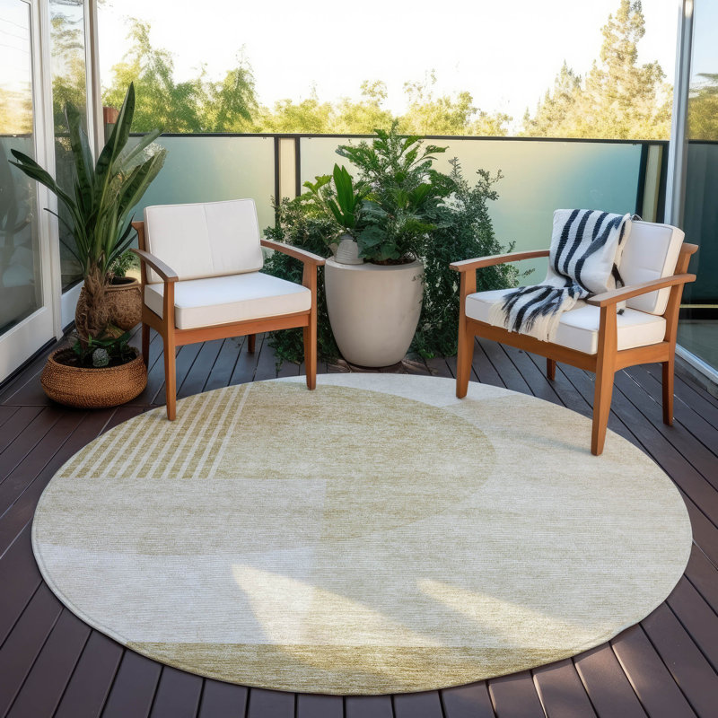 Tapis intérieur / extérieur Ayush, Rond 8 pi