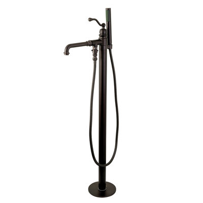 Robinet de baignoire autoportant à 1 trou avec douche à main Kingston Country