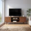 Meuble télé 54,3 po avec tablettes ouvertes et armoires de rangement