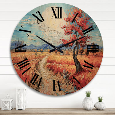 Horloge murale Vangogh Autumn Path III - Vangogh