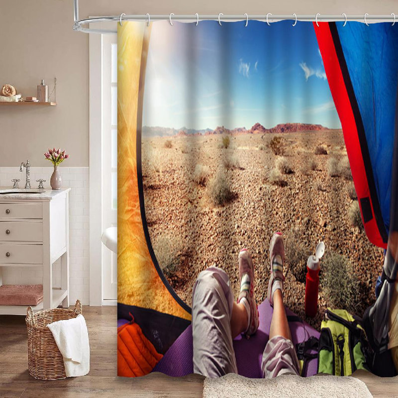 Rideau de douche avec 12 crochets, L 72 po x l 72 po