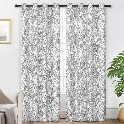 Tree Branch Blackout Curtains For Bedroom Curtains 2 Panels Set  Branch Lined Window Treatment Thermal Grommet Top Curtain For Living Room Winter Warm Curtain