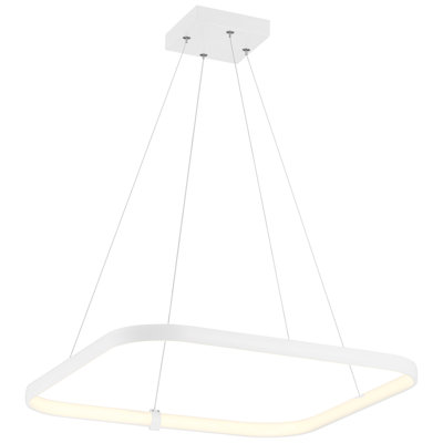Luminaire suspendu DEL à double tension 24 po Erine - Blanc mat