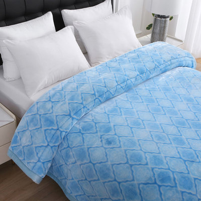 Couverture épaisse pour lit moelleux, couverture en molleton double face 2 plis, 87 po x 94 po, couverture chaude et confortable pour toutes les saisons