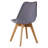 Stephenie 4 Person Dining set - a Rectangular Plastic Dining Table with Wooden Legs and a Set of 4 Faux Leather Cushion Padded Dining Chairs for Dining Room - Modern Dining Table Set-1259149989