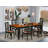 7 Piece Kitchen Table Set Consist of a Rectangle Dining Table with Butterfly Leaf and 6 Faux Leather Dining Room Chairs, Black & Cherry-1148250376-1151597884-1151597886
