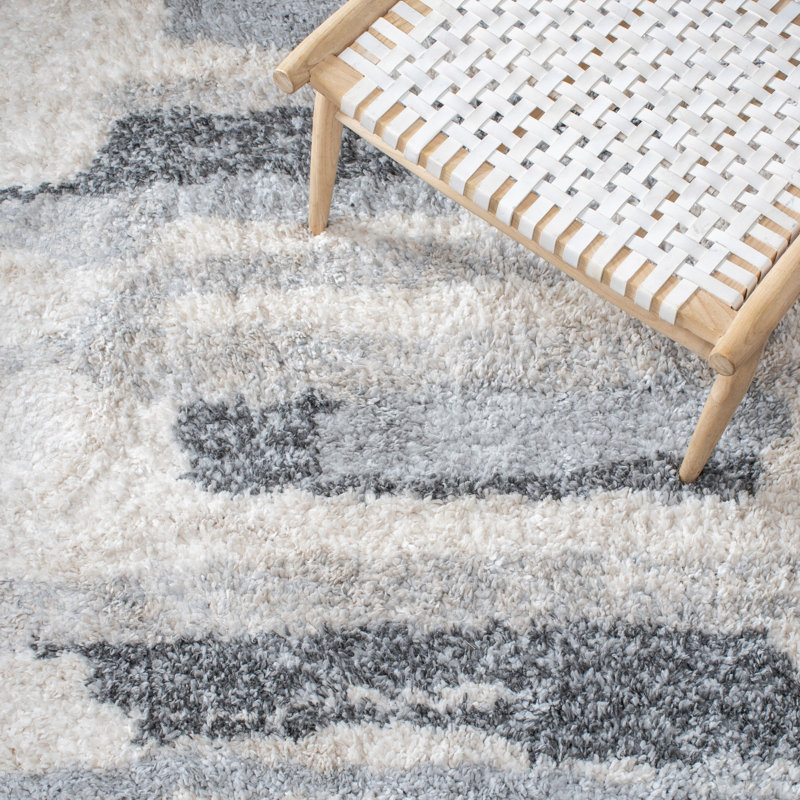 Tapis gris / ivoire Odette, Rectangle 9 pi x 12 pi