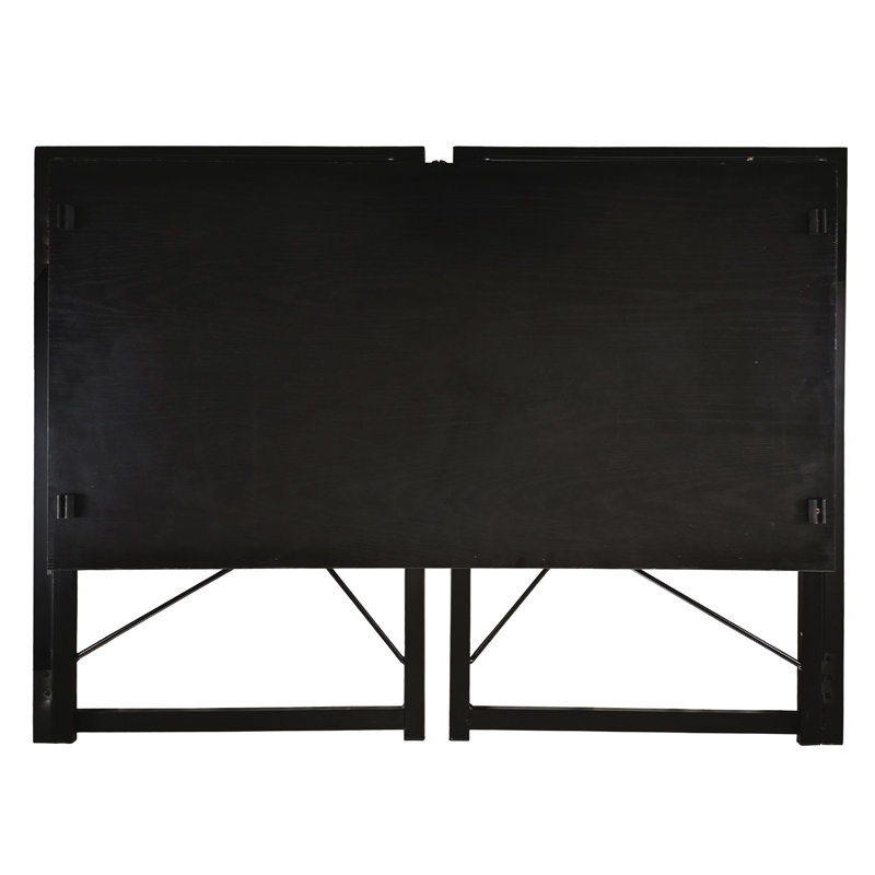 Carmille Folding Computer Desk Table , Black/Black