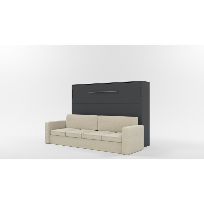 Neidelin Upholstered Bed, Grey/Cream