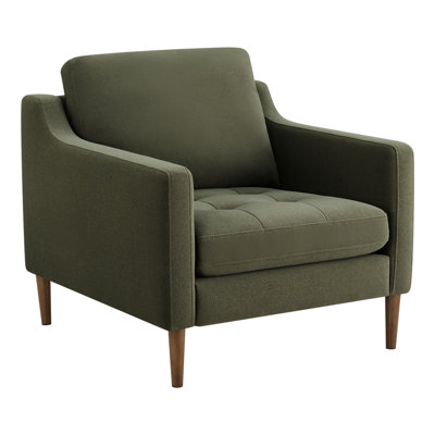  Fauteuil d'appoint rembourré avec pieds en bois massif Daylen
