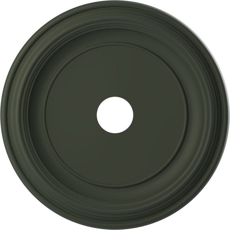 Traditional Traditional Thermoformed PVC Ceiling Medallion, 22" H x 22" W x 1.5" D, Metallic Rust