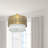 11.125"W 2-Piece Gold and White Shade Hanging Pendant