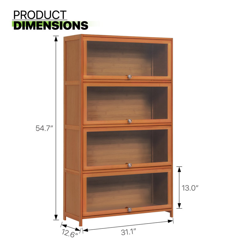 Bibliothèque de rangement Kathaline, (4 tablettes) H 54,7 po x l 31,1 po x P 12,6 po
