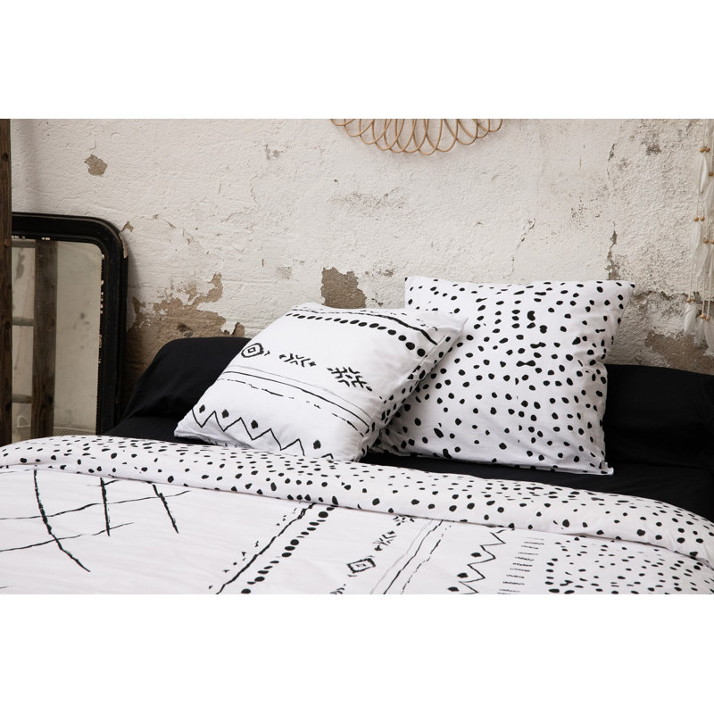 Shepard Cotton Ikat Duvet Cover Set with Pillowcases Included, 220 x 240cm Duvet Cover + 2 Housewife Pillowcases