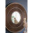 Claire Carter Round Wooden Wall Mirror with Iron Frame
