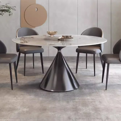 Nicolao Round Metal Base Dining Table