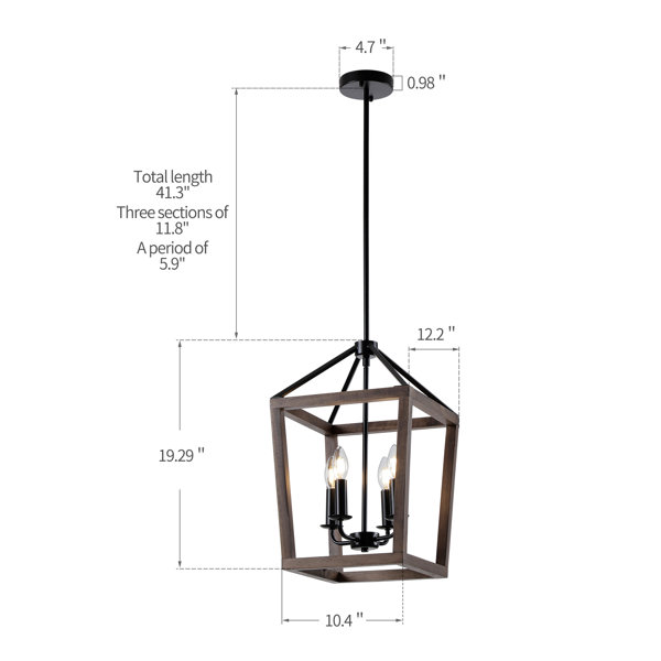 Three Posts™ Gurganus 4 - Light Lantern Pendant & Reviews | Wayfair