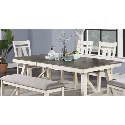 Table de salle à manger avec table de finition et plateau en bois 1pc