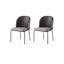 Ensemble de chaises modernes (2 pièces), doré et gris, 24,4 po x 29,5 po x 20,5 po | Structure 100% fer, siège en panneau de particules recouvert de mélamine, dossier en contreplaqué | Conception élégante, capacité de 385 lb, parfaite pour la salle à manger et le bureau-1288394829-1305479353-1305479357