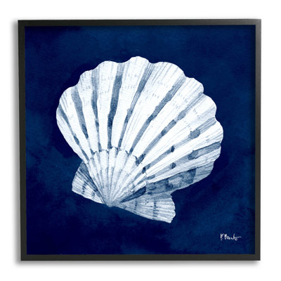 " Cyanotype Shells Traditional Scallop " by Paul Brent