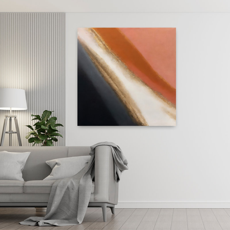 Art contemporain, paysage contemporain abstrait, art naturel, H 48 po x l 48 po