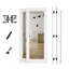 Porte française intérieure de 56 po x 80 po, portes de miroir de qualité supérieure 1-Lite, ensemble complet de charnières, charnières noires, 4 leviers courbés et loquet, apprêt blanc prêt à être peint et parfait pour la porte de chambre à coucher, porte fermée, porte de couloir, porte de salon, Porte de garde-manger et porte de salle de bain-116306172