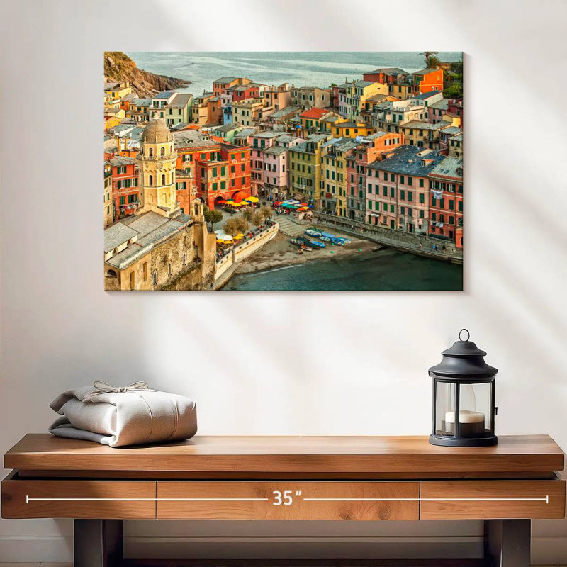 Lilie Vernazza dans les Cinque Terre, Italie, H 16 po x l 24 po