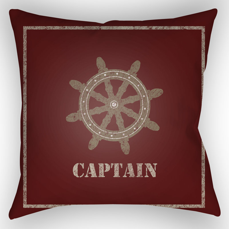 Indoor/Outdoor Throw Pillow, 20" H x 20" W x 1" D, Red