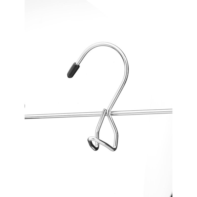Whitmor Black and Chrome Space-Saving Skirt/Slack Hangers Set