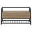Modern Entryway Bench, 42" Rectangular, Taupe Finish, Black Metal, Storage Bench With Flip-Top For Hallway, Metal Frame, Contemporary