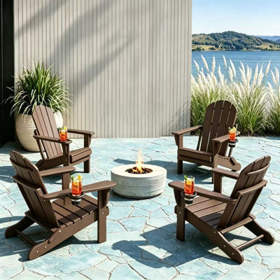 Lutie Foldable Outdoor Adirondack Chair